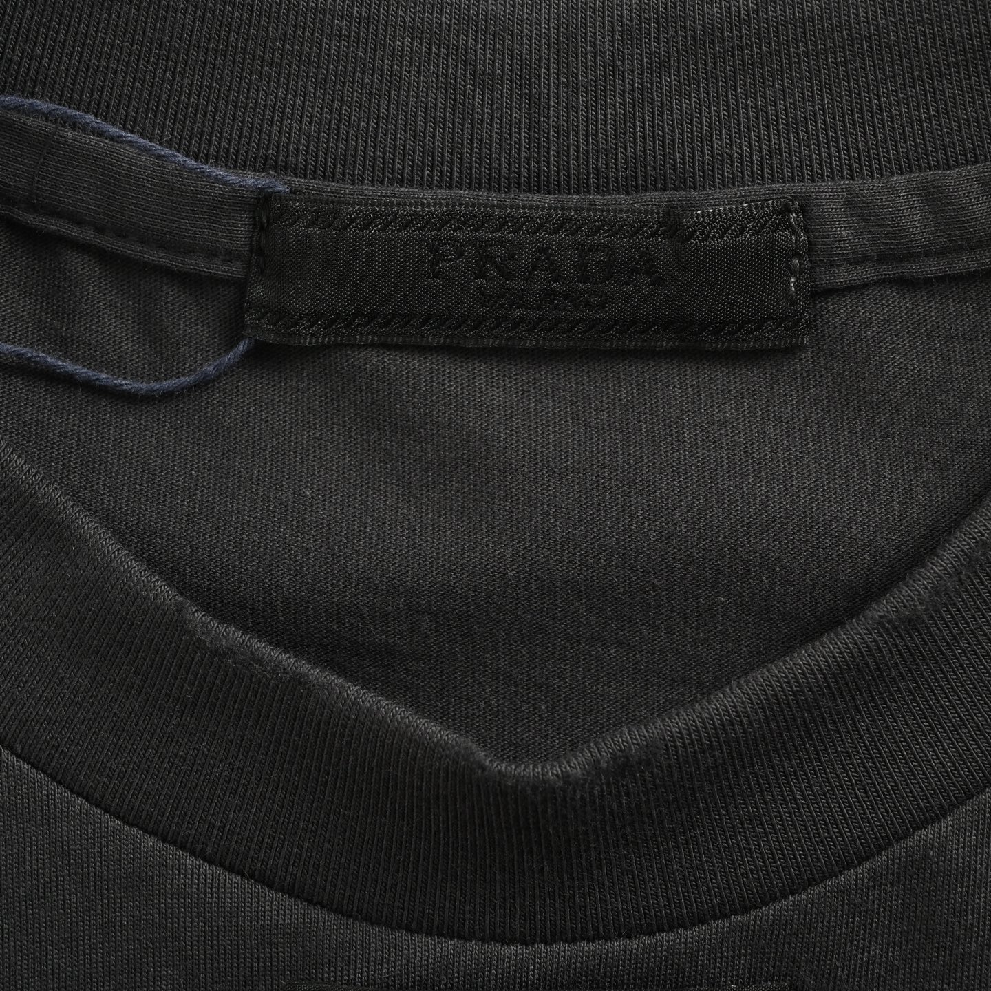 Prada 25Fw laser-burned triangle logo long-sleeved T-shirt