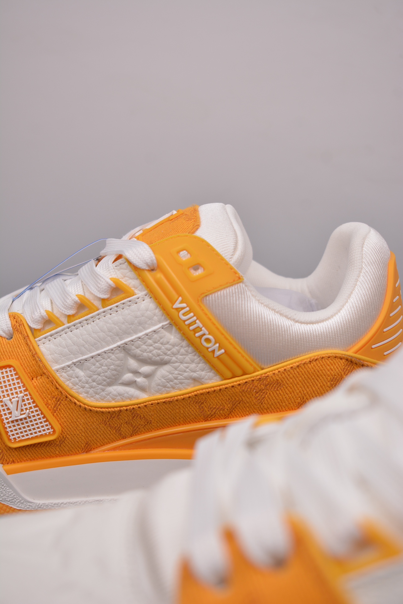 Louis Vuitton Trainer Sneaker Low Orange and White Jacquard 1A9JHF