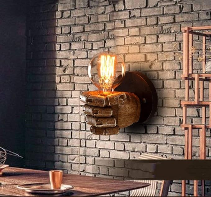✊💡Left - and right - fist - shaped resin wall lamps（🔥Last Day Promotion 49% OFF🔥Two free shipping）