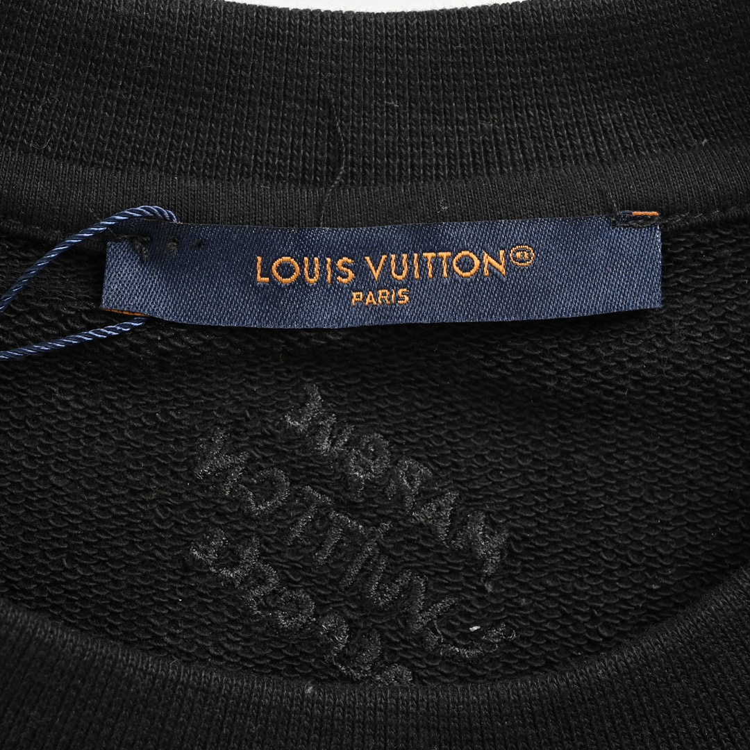 Louis Vuitton 24Fw hot-studded crew neck sweatshirt