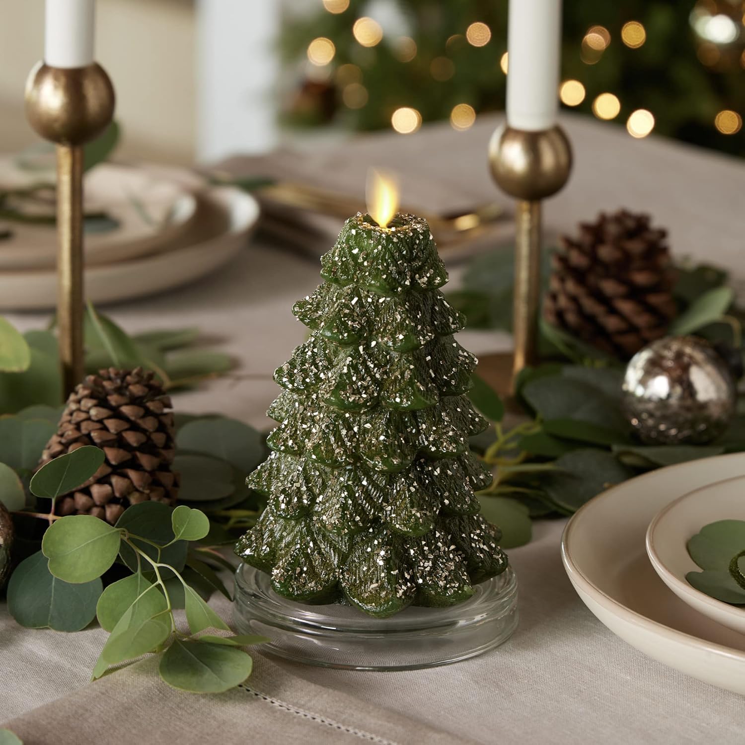 Christmas Tree Flameless Candle Moving Flame Effect LED Candle