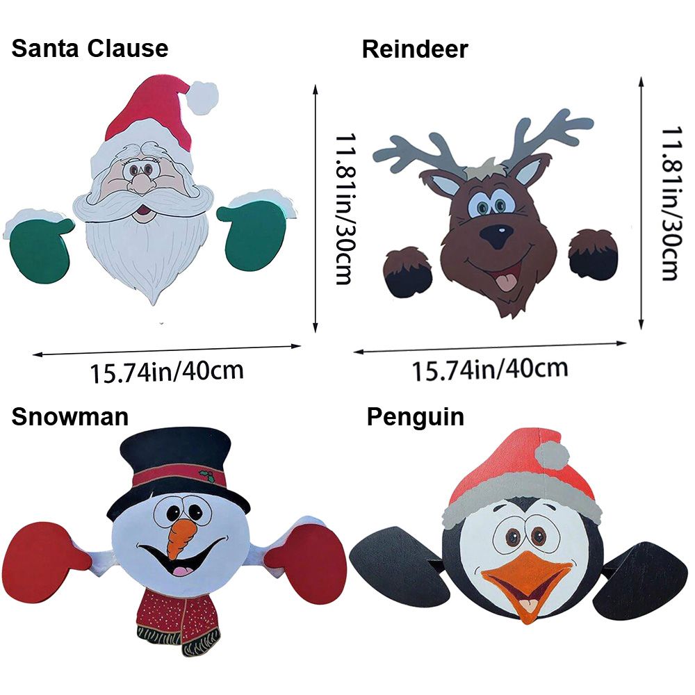 (🔥Early Christmas Sale- SAVE 50% OFF)Christmas Yard Art Fence Peeker-BUY 3 GET 10% OFF & FREE SHIPPING