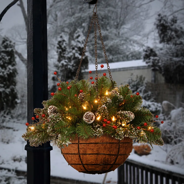 Artificial Christmas Hanging Basket(3 Types)