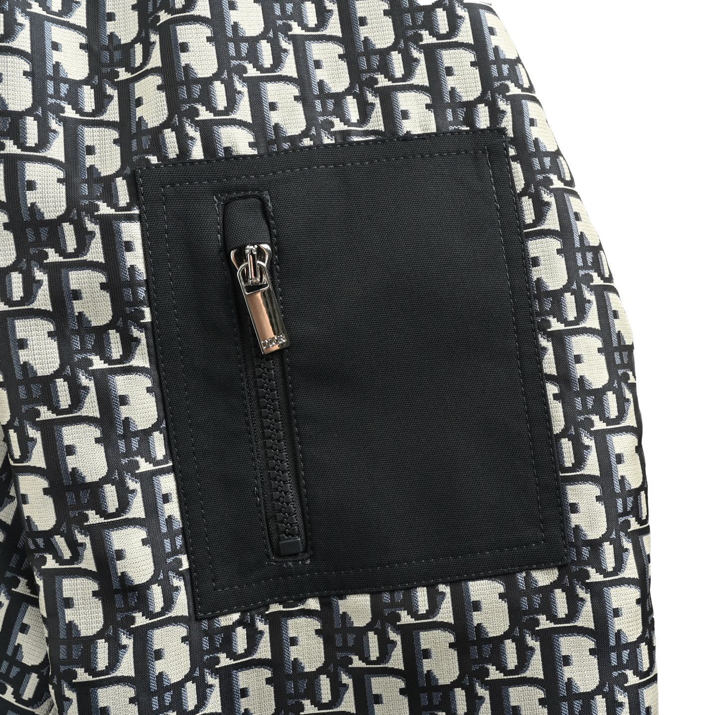 Dior 25Fw all-over monogram print hooded jacket with arm zip pockets