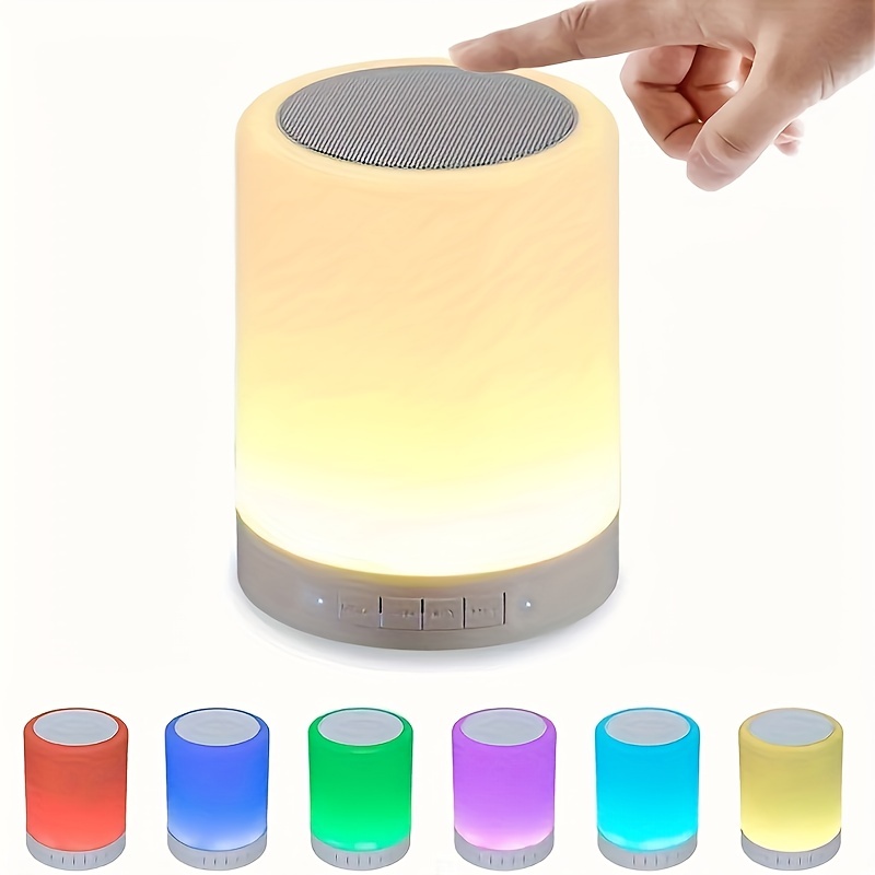 1pc Wireless Night Light Speaker Bass Mini Sound For School Supplies Home Decor, Office, Camping