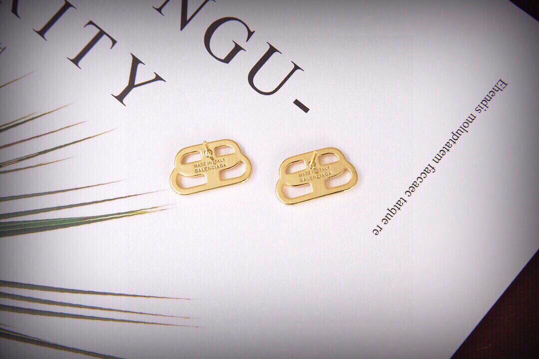 Balenciaga BB distressed earrings