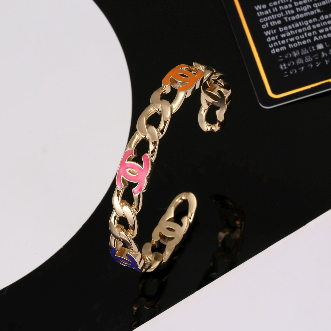 Chanel Oil Drop Colored Letters Bracelet