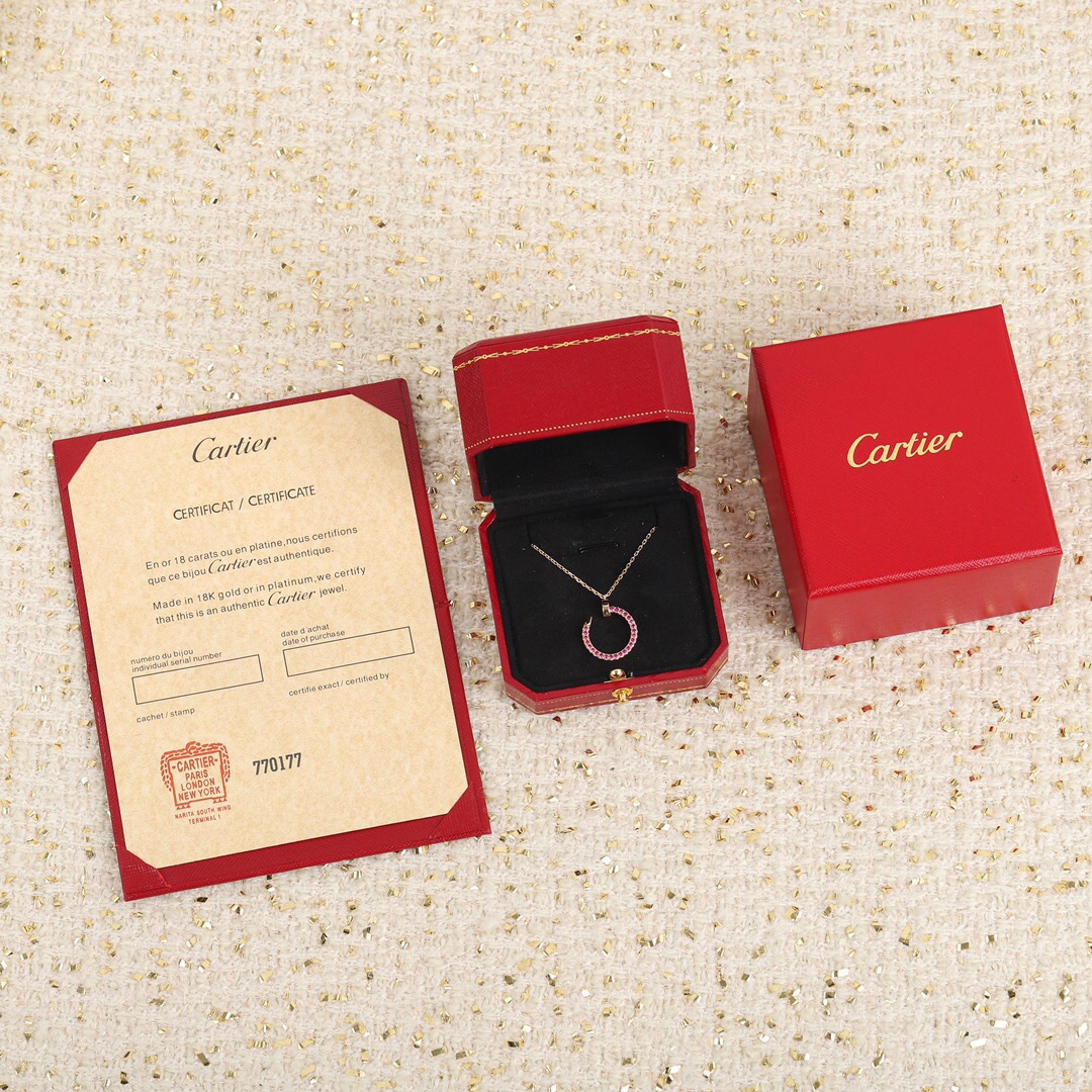 Cartier special edition diamond nail necklace