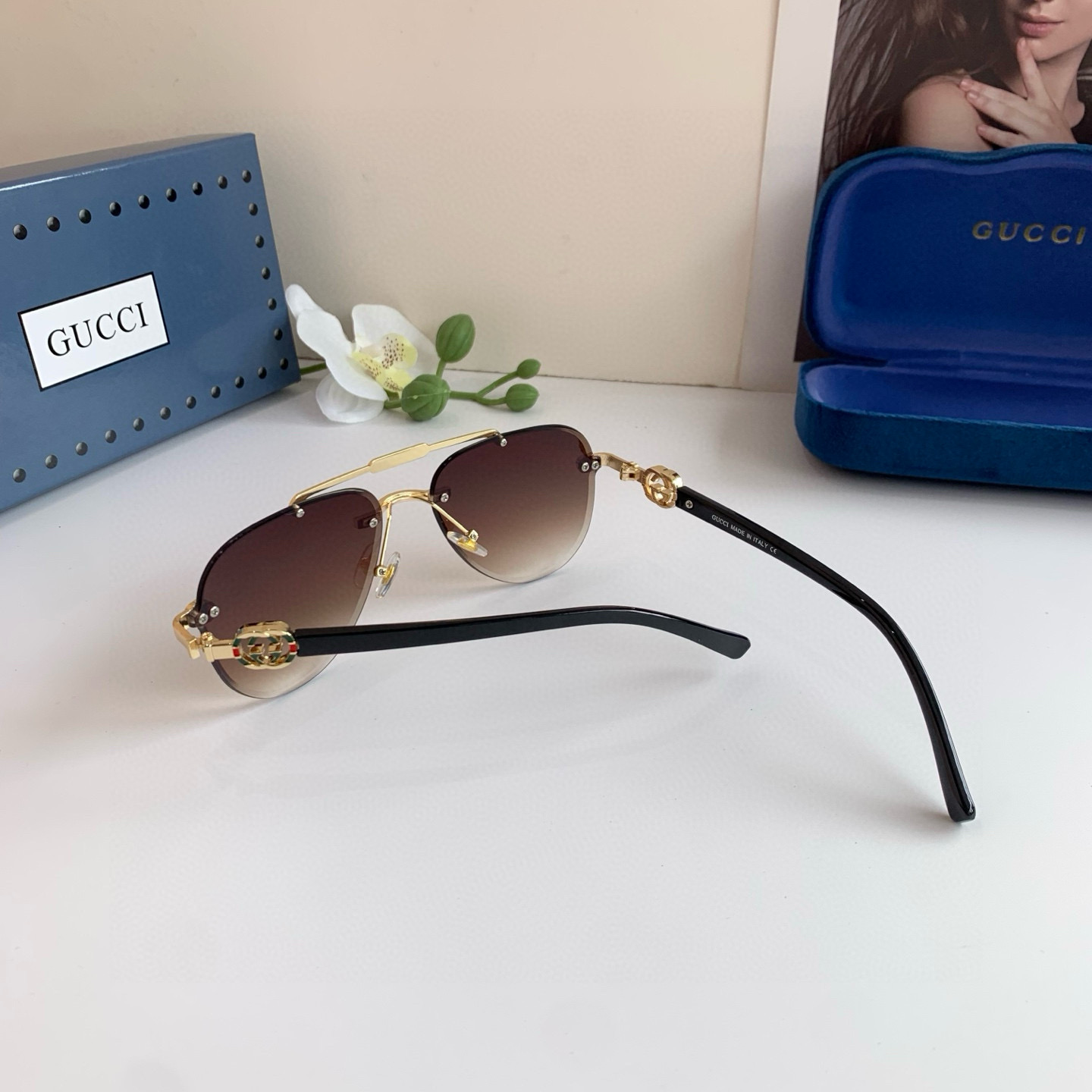 Gucci rimless sunglasses