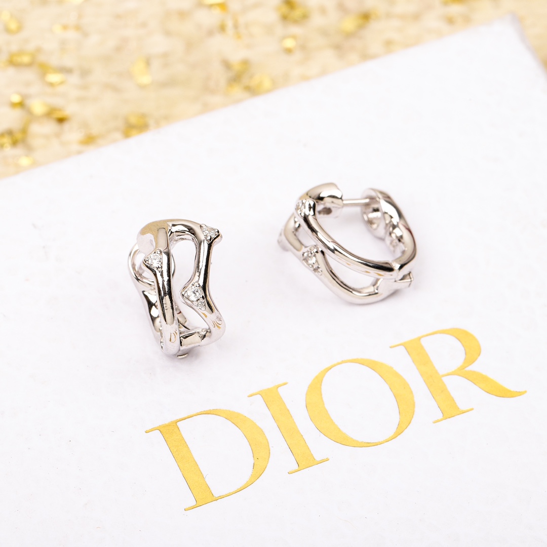Dior diamond vine earrings