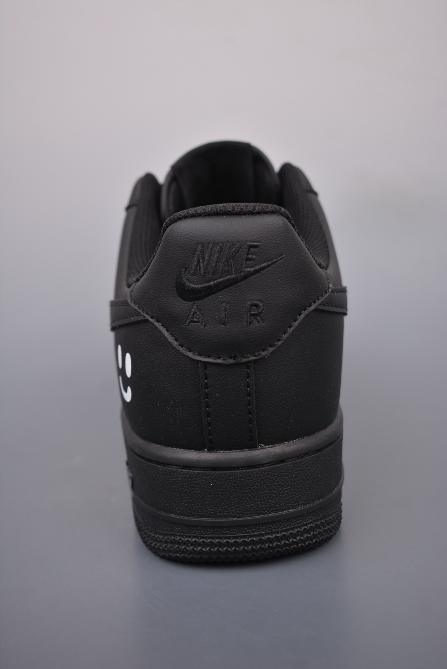 Nike Air Force 1'07 Low Leather Black Grey Smiley Face CW2288-111