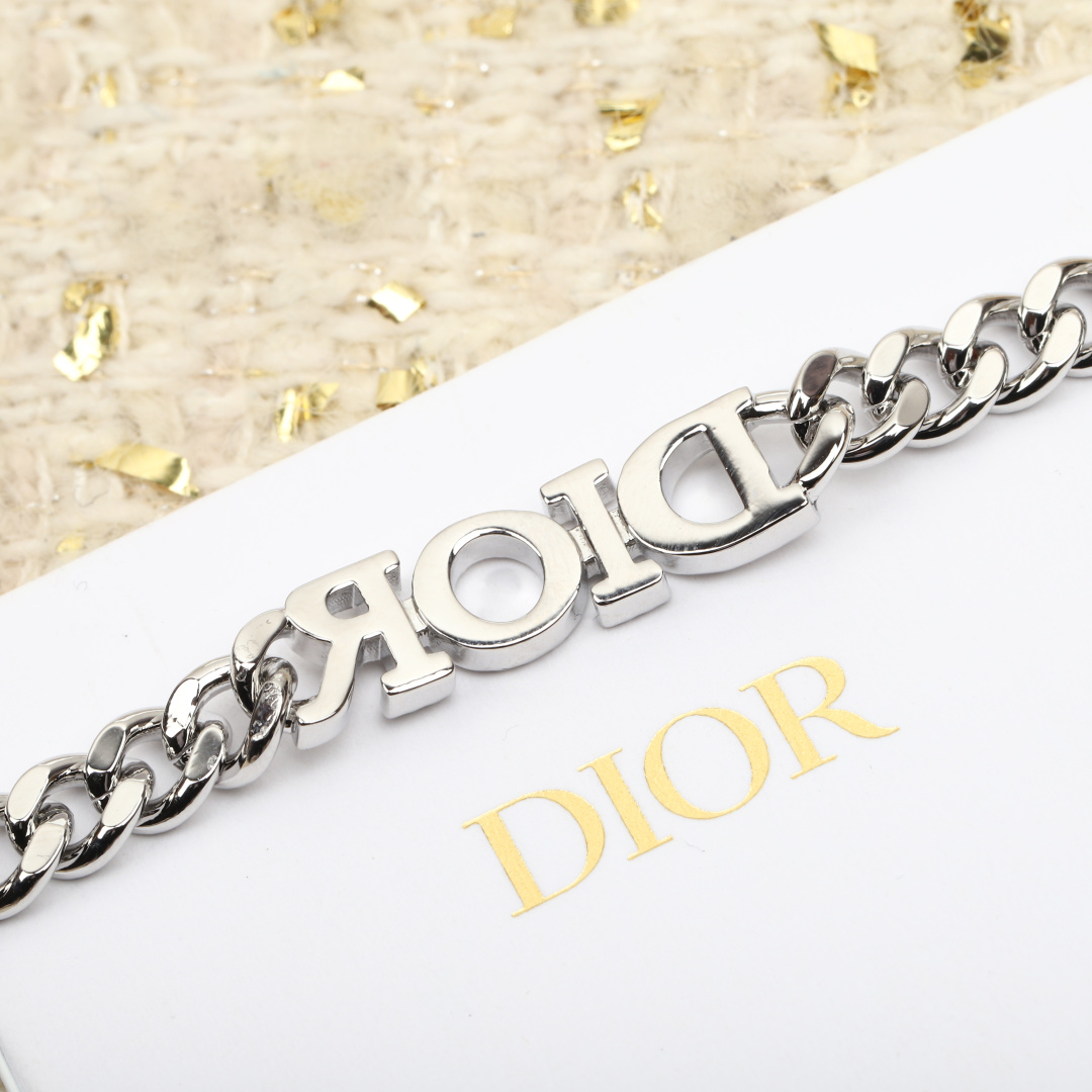 Dior chain letter bracelet