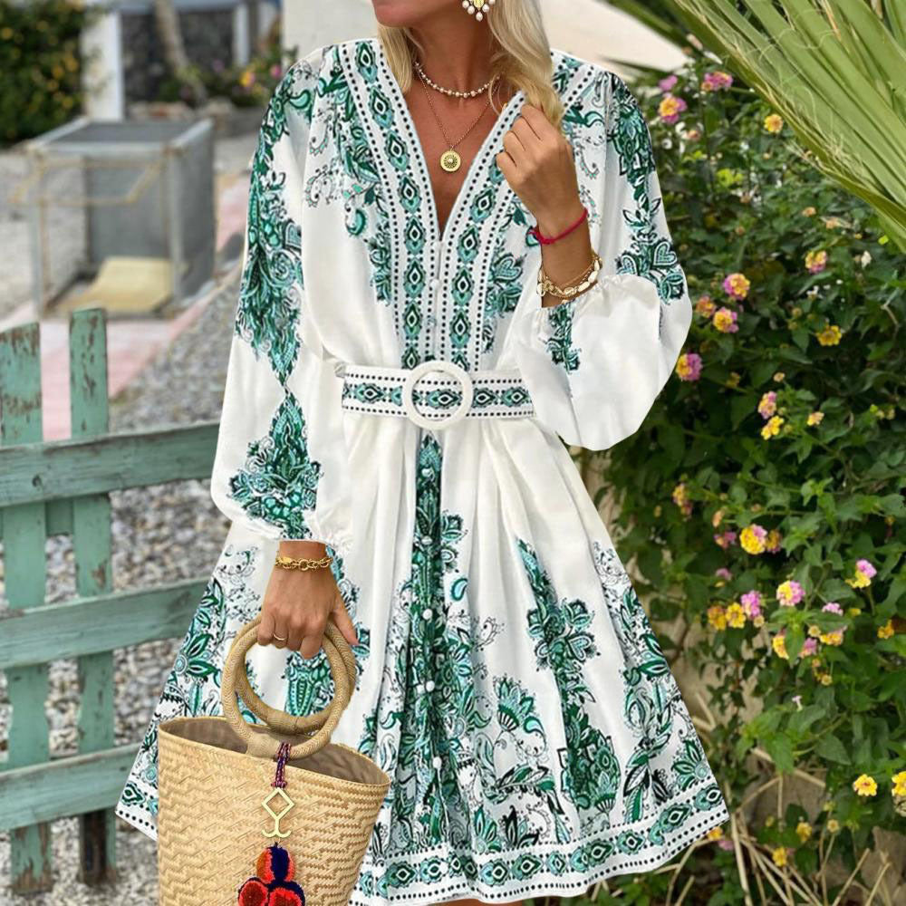 Bohemian Long Sleeve Dress