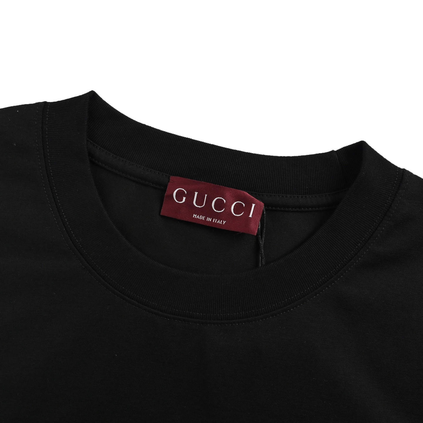 Gucci 25ss red and green letter foam print short sleeves