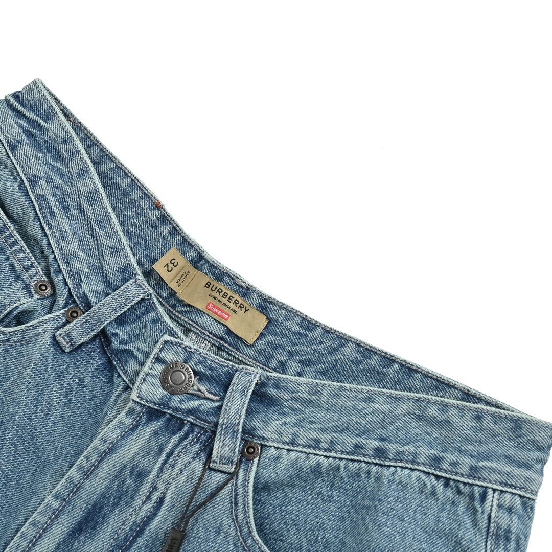Burberry & Supreme Warhorse Embroidered Jeans
