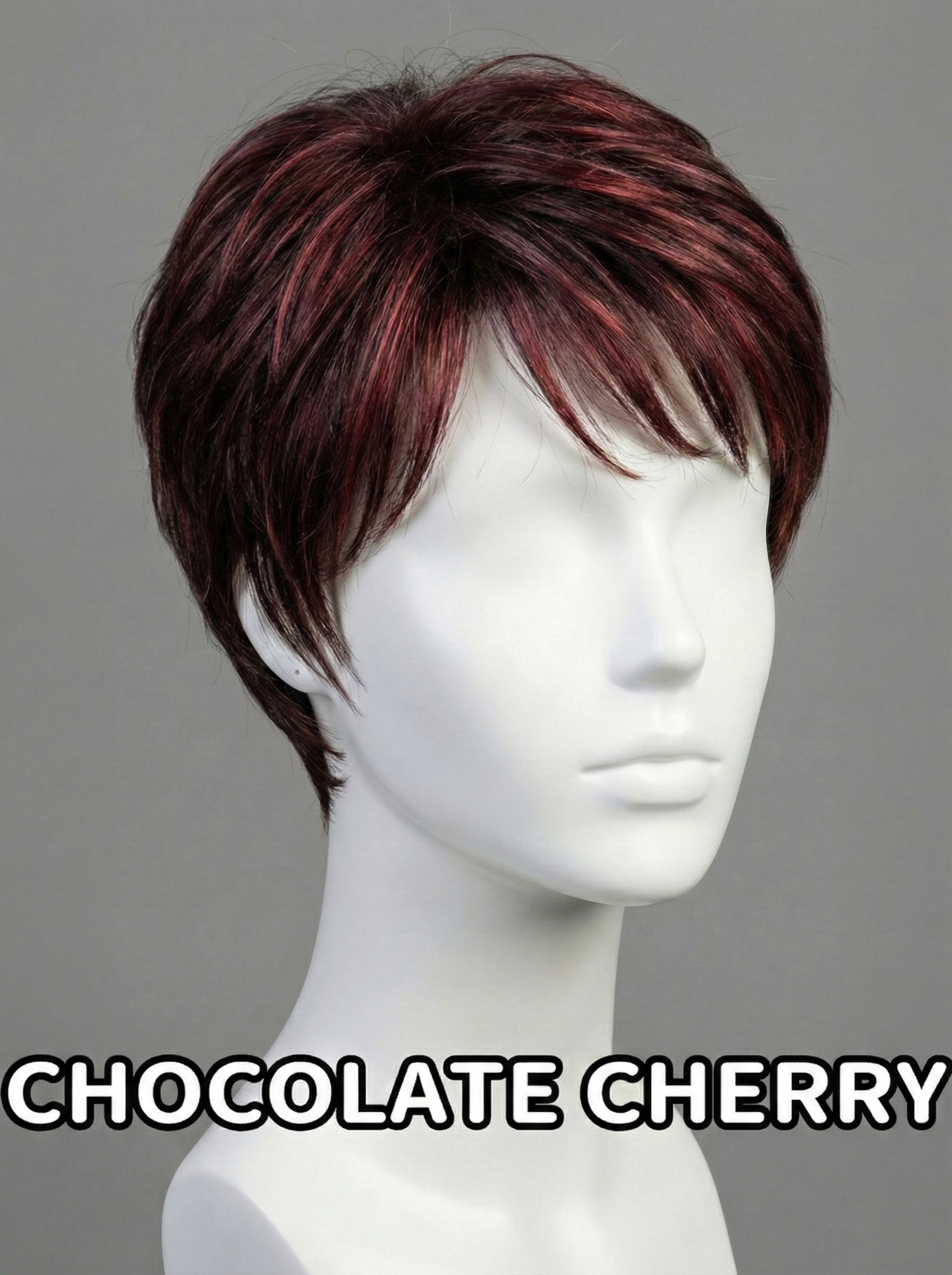 Textured Pixie Wig with Brown Highlights