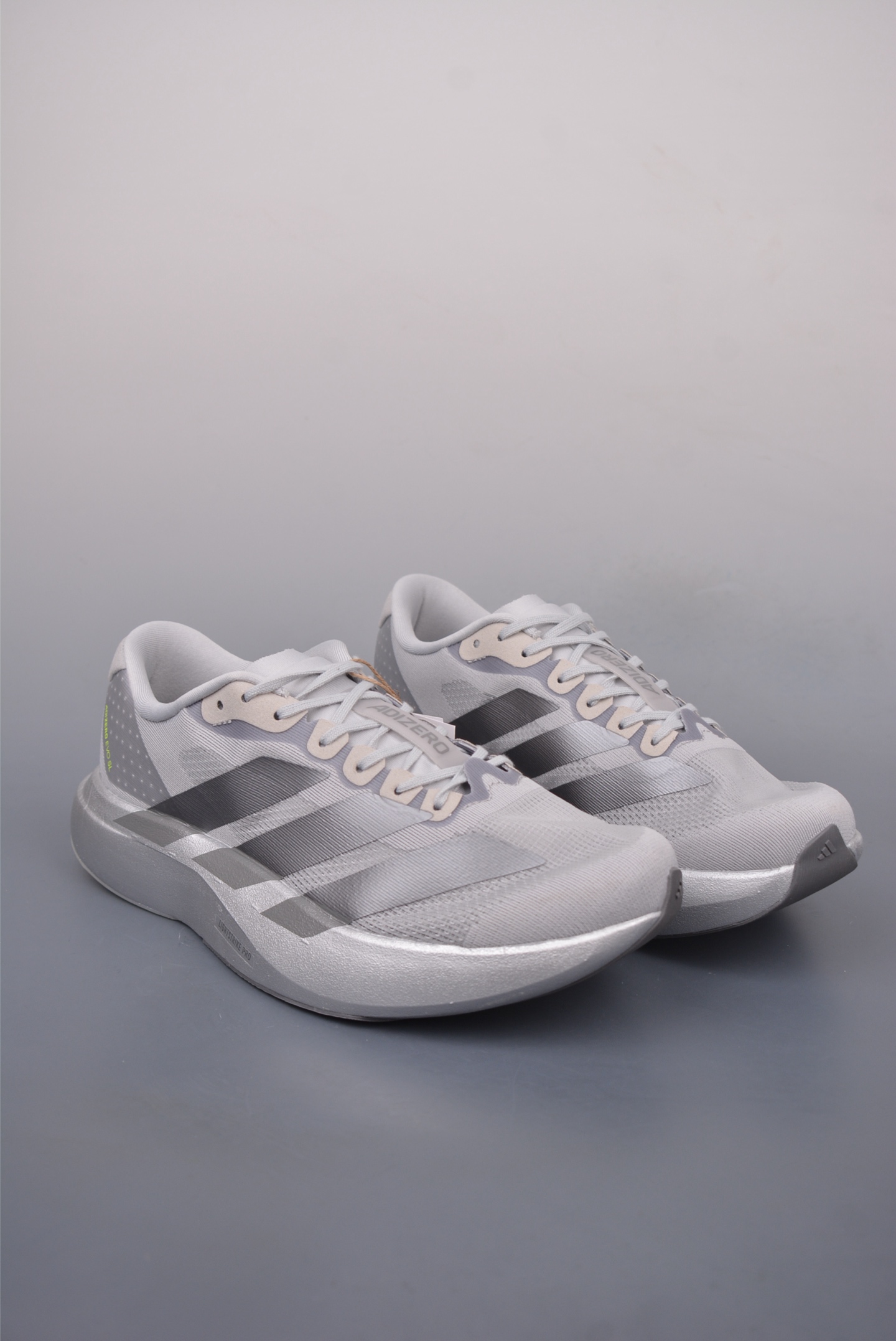 Adidas Adizero Evo SL M Running Shoes Mesh Silver Grey JR3418