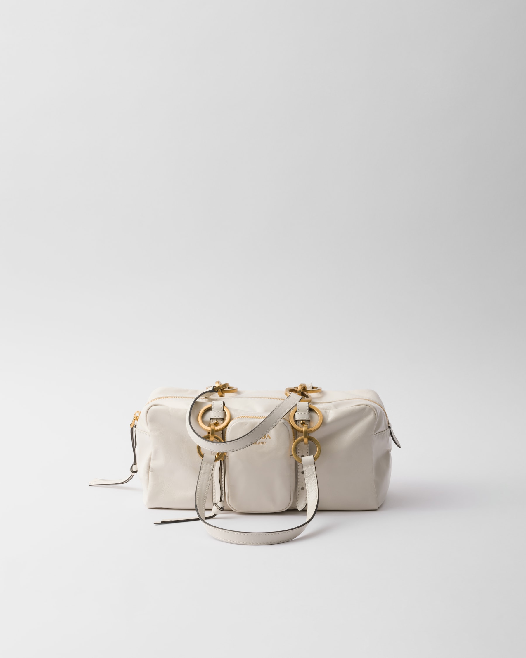 Prada Dangle Medium Leather Tote
