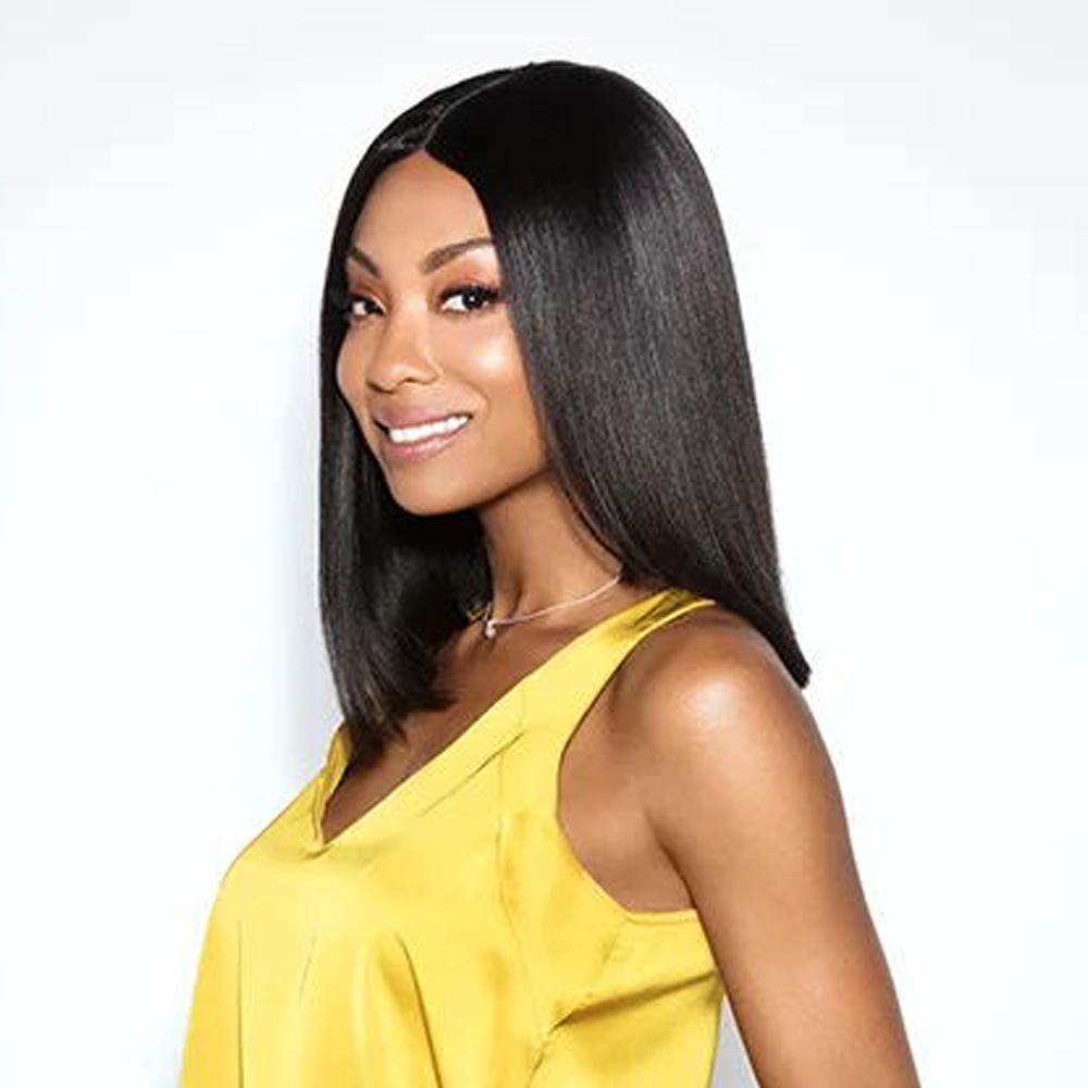 Luna 029 Afro Shoulder Length Straight Bob Wig without Bangs