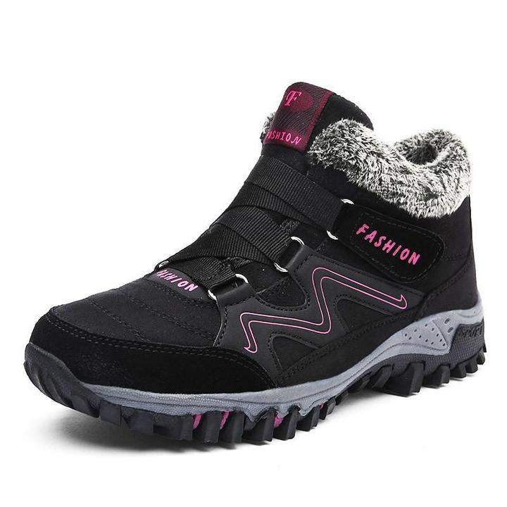 Women's Winter Thermal Villi Leather Platform Fashion High Top Boots