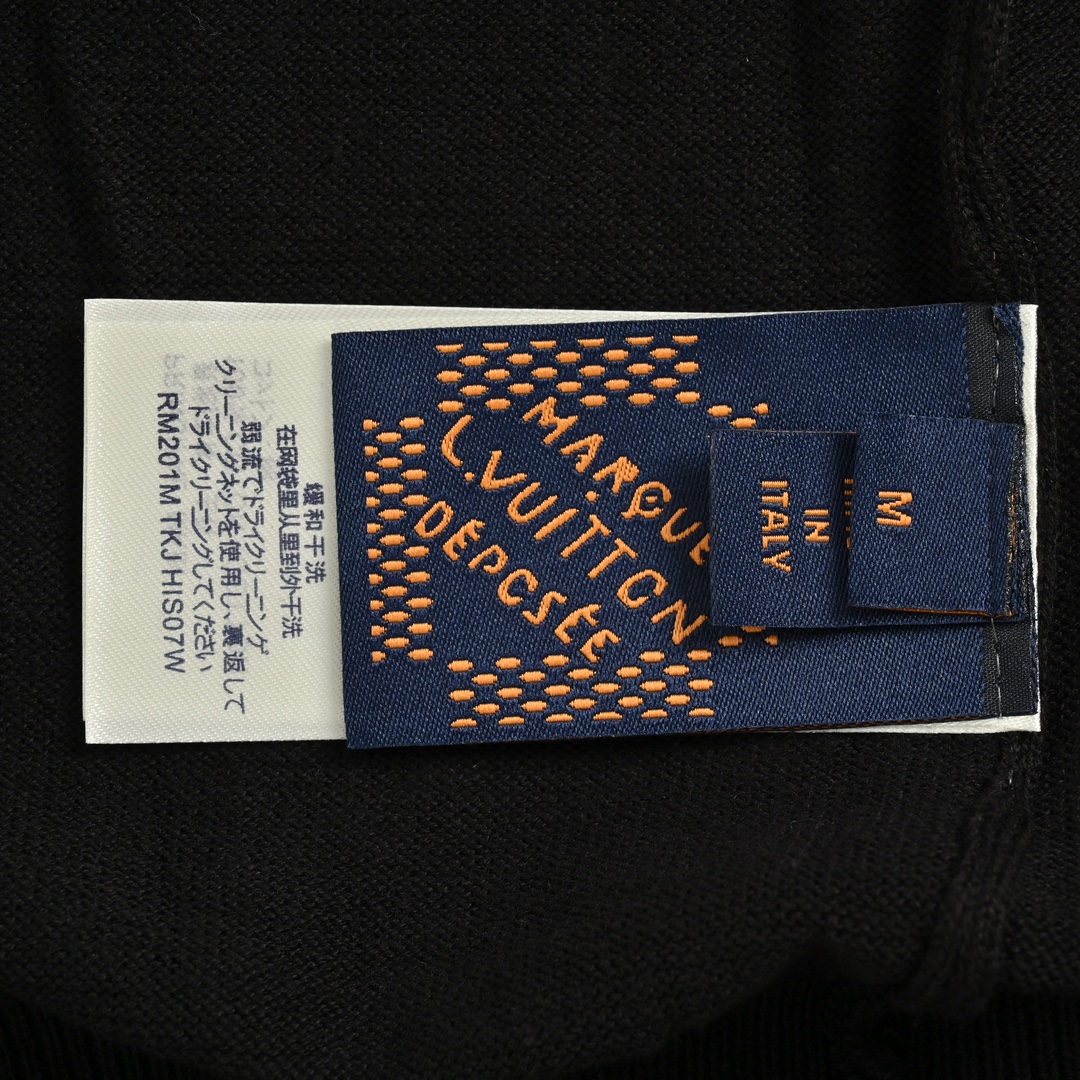 Louis Vuitton 24Fw jacquard logo thin long-sleeved sweater