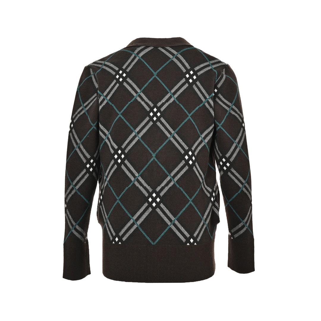 Burberry 24Fw Twill Check Knit Cardigan