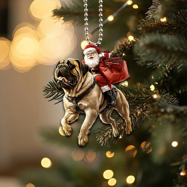 Santa and Animal Ornament