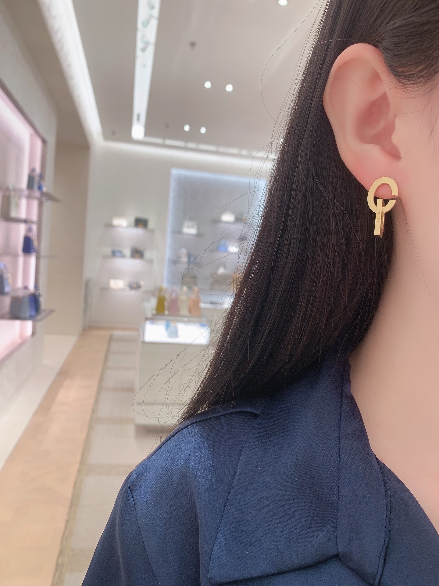 Dior CD letter earrings