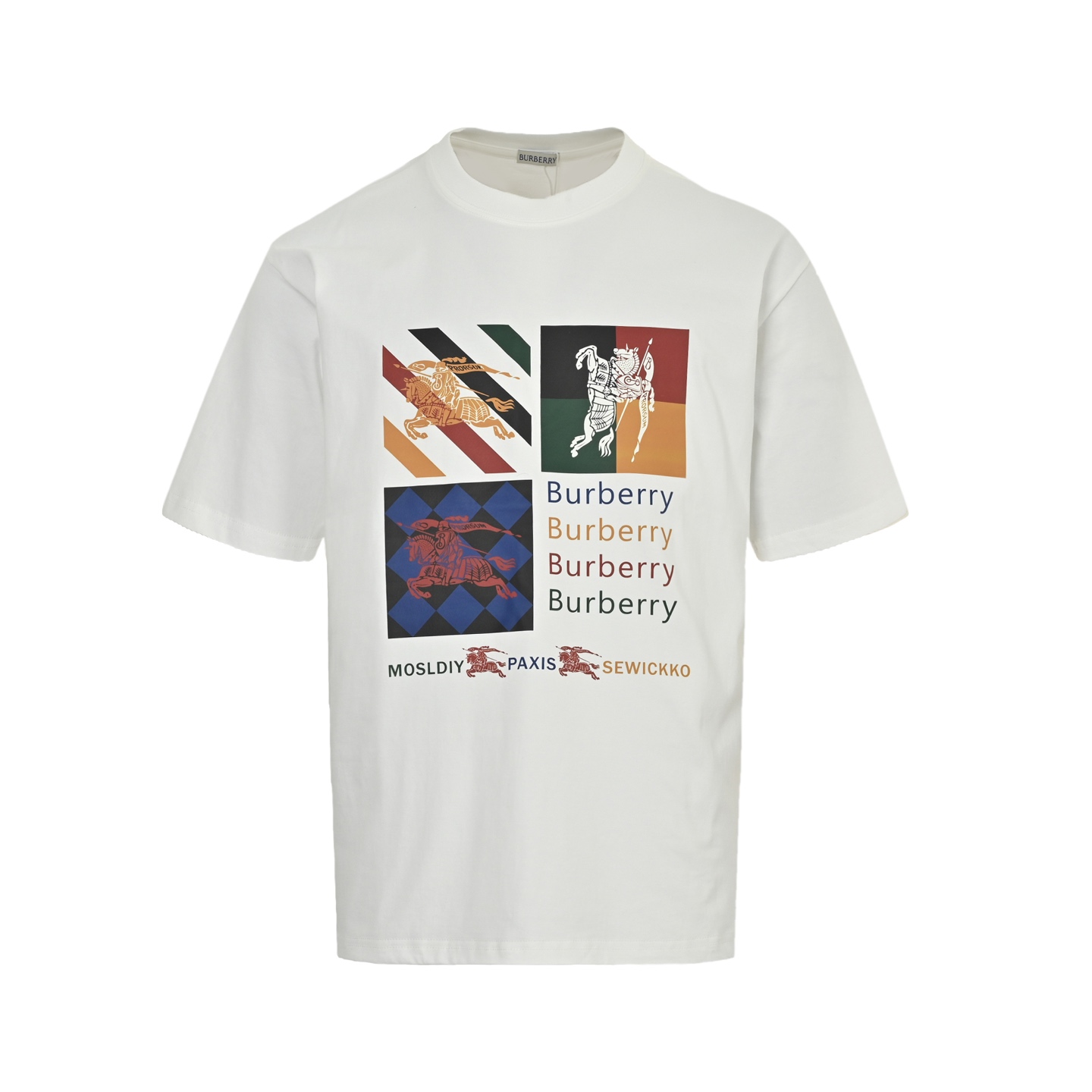 Burberry 25ss square horse print short sleeve