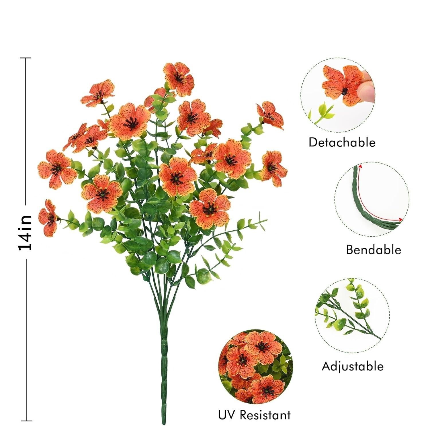 🏆Last Day 49% OFF⚡Artificial Fall Flowers UV Resistant Fake Outdoor Plants
