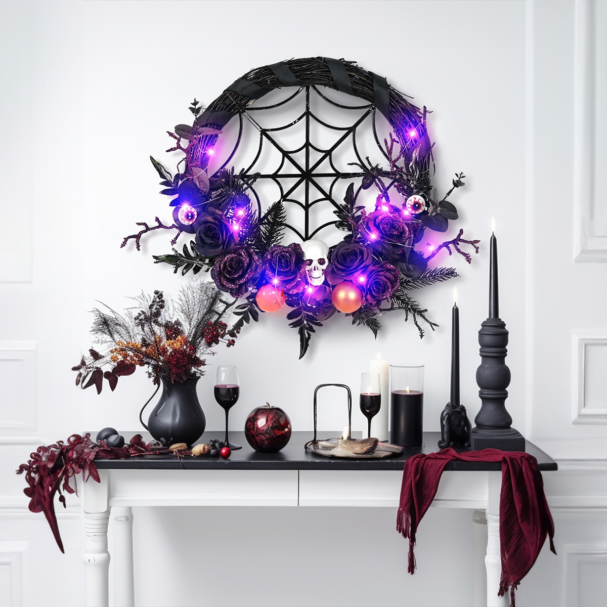 👻Halloween pumpkin skull wreath🎃