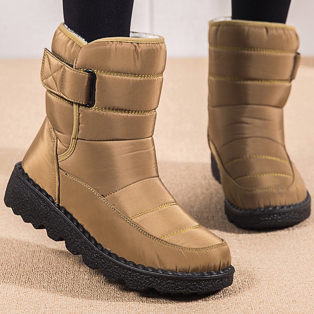 Casual Watarproof Platform Heels Botas Mujer