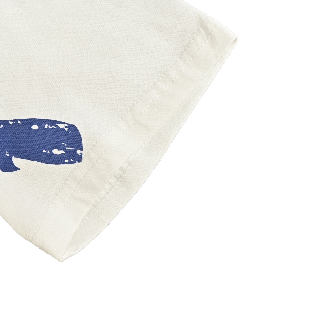 Burberry Blue Knight Horse Printed Round Neck Short Sleeve