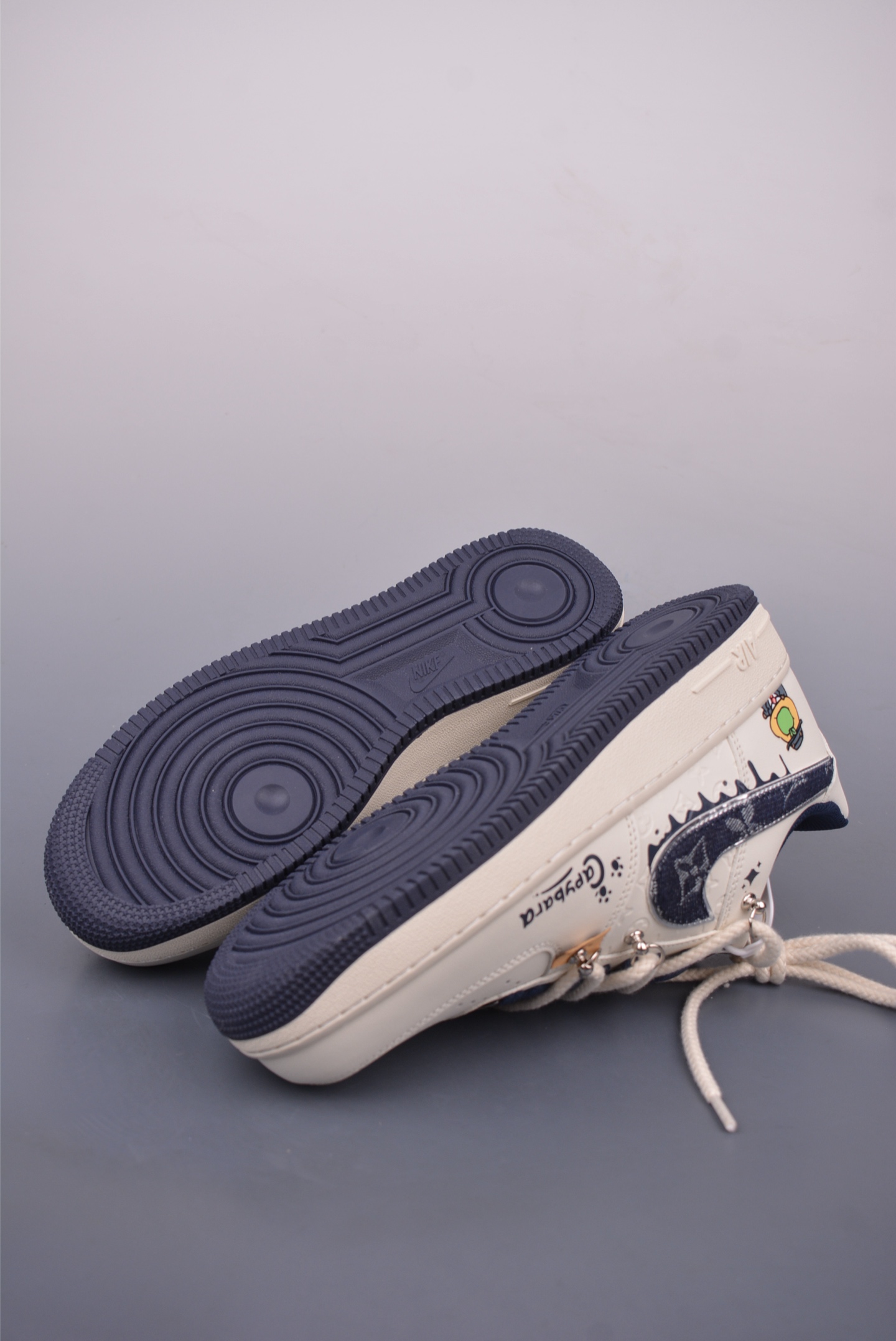 LV x Nike Air Force 1 07 Low Sneakers Deconstructed Thick Rope Capybara LV0506-110