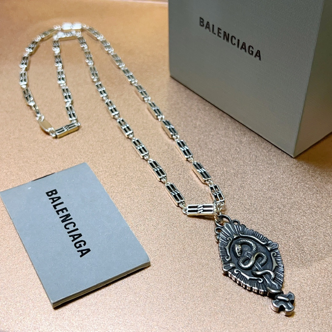 Balenciaga Snake Brand Vintage Chain Necklace
