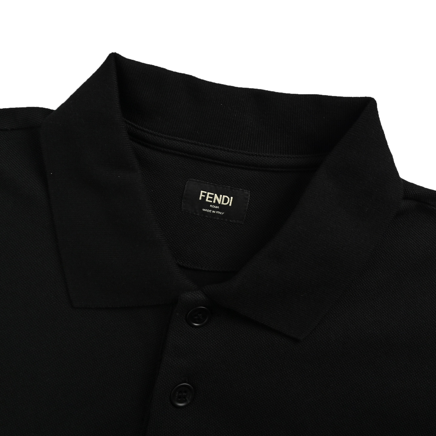 Fendi 25ss gold-stamped FF logo Polo short sleeve