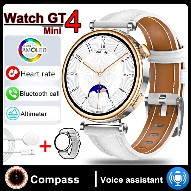New Women's AMOLED Smartwatch HD Bluetooth Talk 1.3inch Full Screen Touch IP68 Waterproof Women's Smartwatch for Huawei Xiaomi
