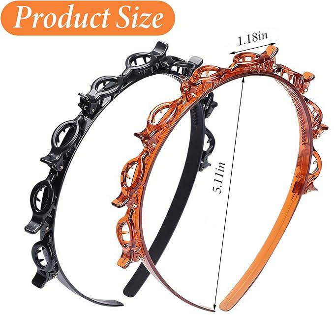 ⚡Flash Sale⚡Braided Headband With Clips