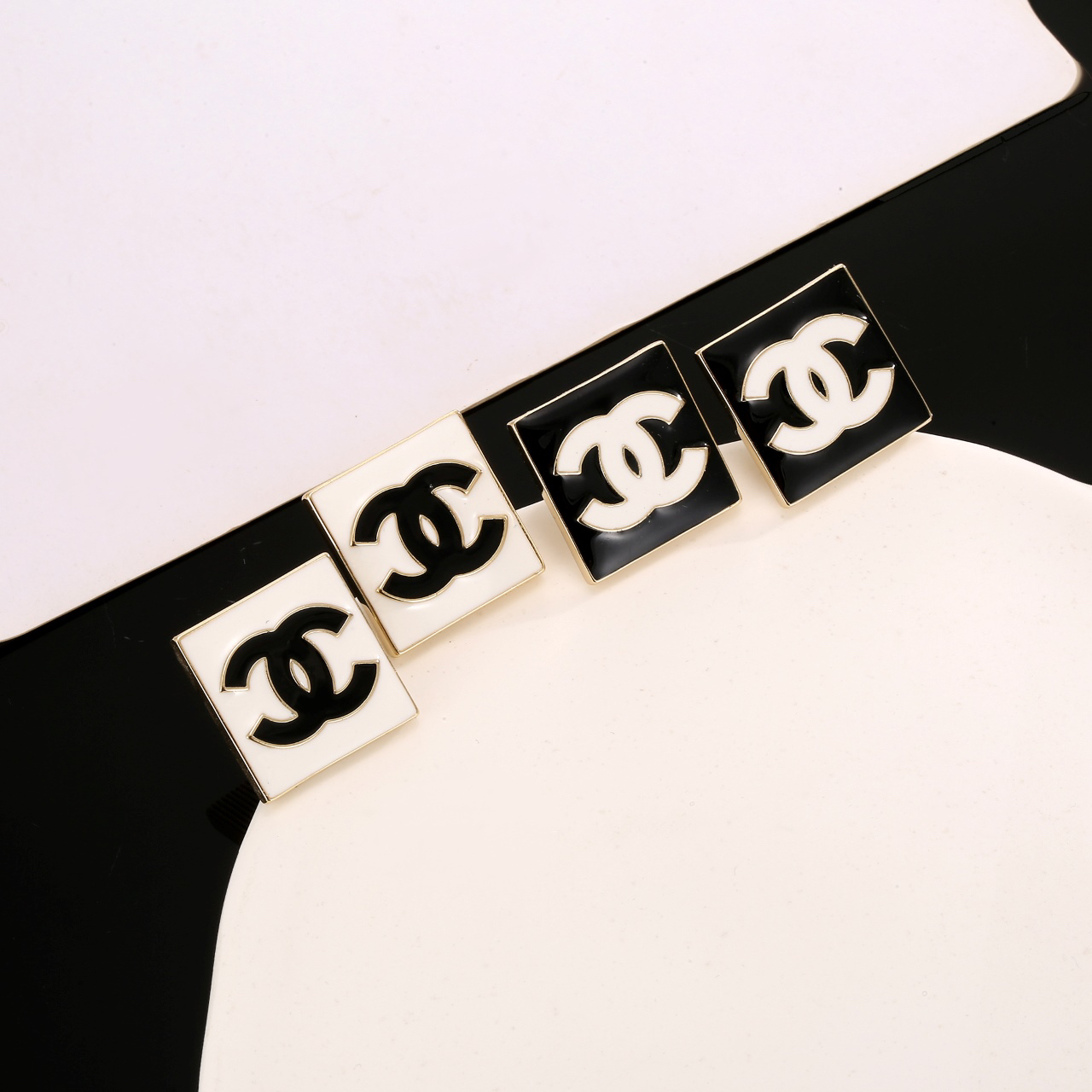 Chanel Square Stud Earrings