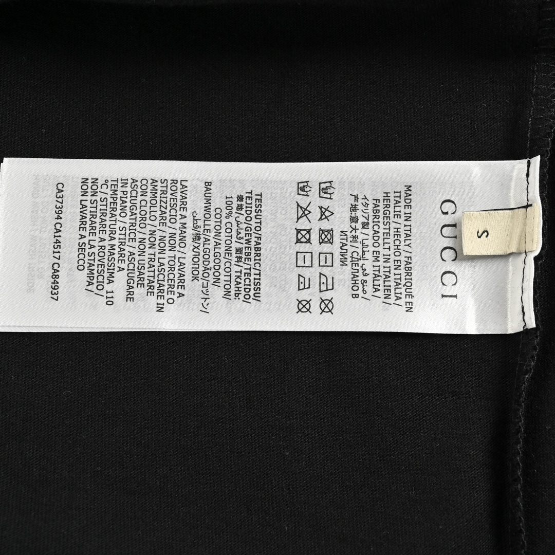 Gucci 24ss red and green double G embroidered short sleeve