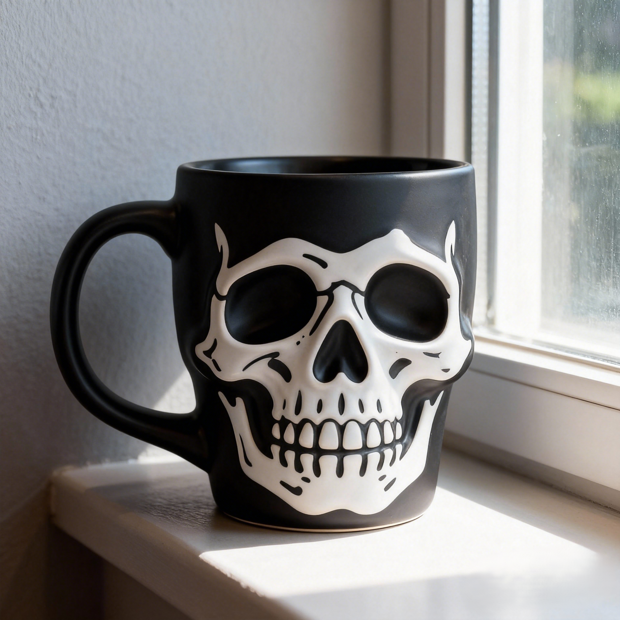 Skull-Shaped Ceramic Coffee Mug 💀
