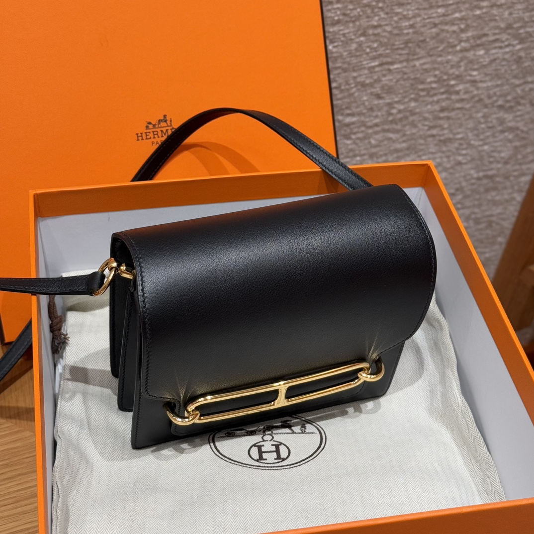Hermès Roulis 89Noir Handbag (Handmade to Order)