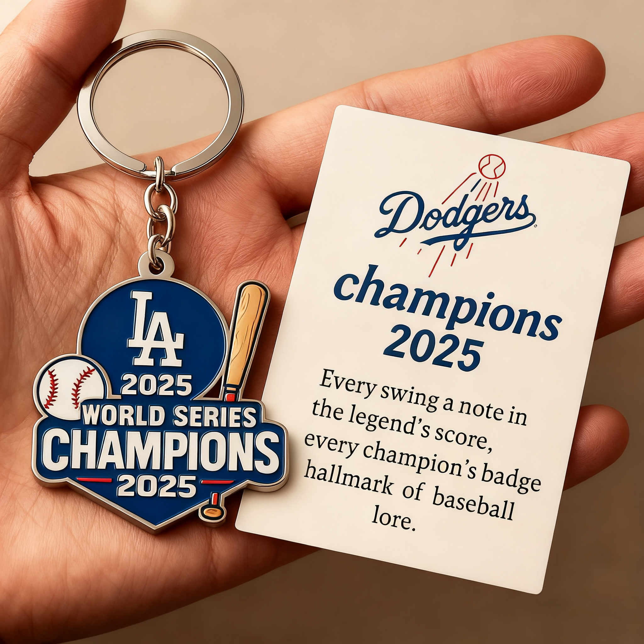 ⚾️LA Dodgers 2025 Champions Commemorative Keychain