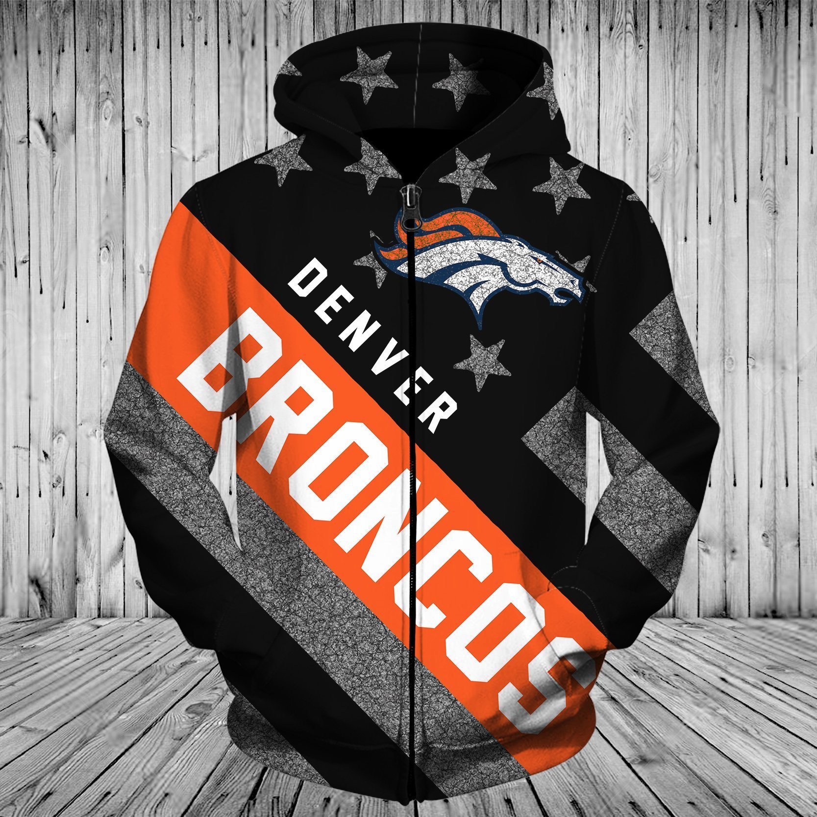 BRONCOS HOODIE 3D 100