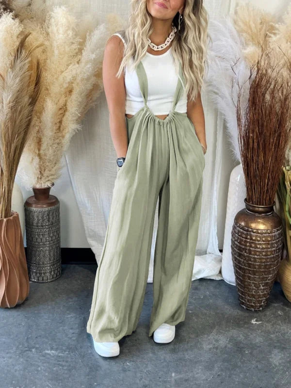 HOT SALE🔥Women Soft Loose Solid Color Jumpsuit 50% OFF Flash Sale