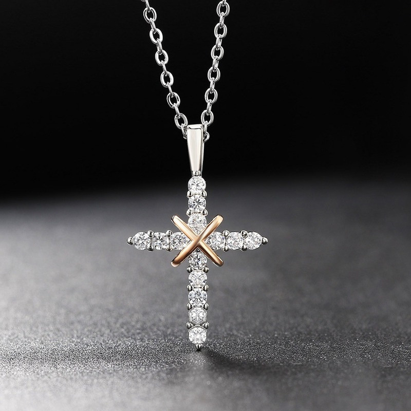 (🔥Early Christmas Sale- SAVE 48% OFF) Women 18K Gold Plated Dainty Cross Necklace--BUY 3 GET 2 FREE & FREE SHIPPING