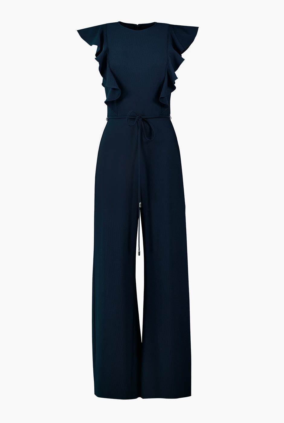 Jumpsuit amplio manga volantes