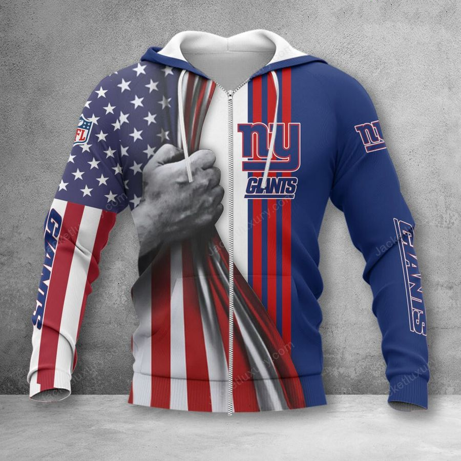 NEW YORK GIANTS 3D HOODIE SKULL0804