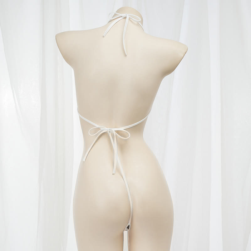 Cow Letter Print Jumpsuit Lingerie