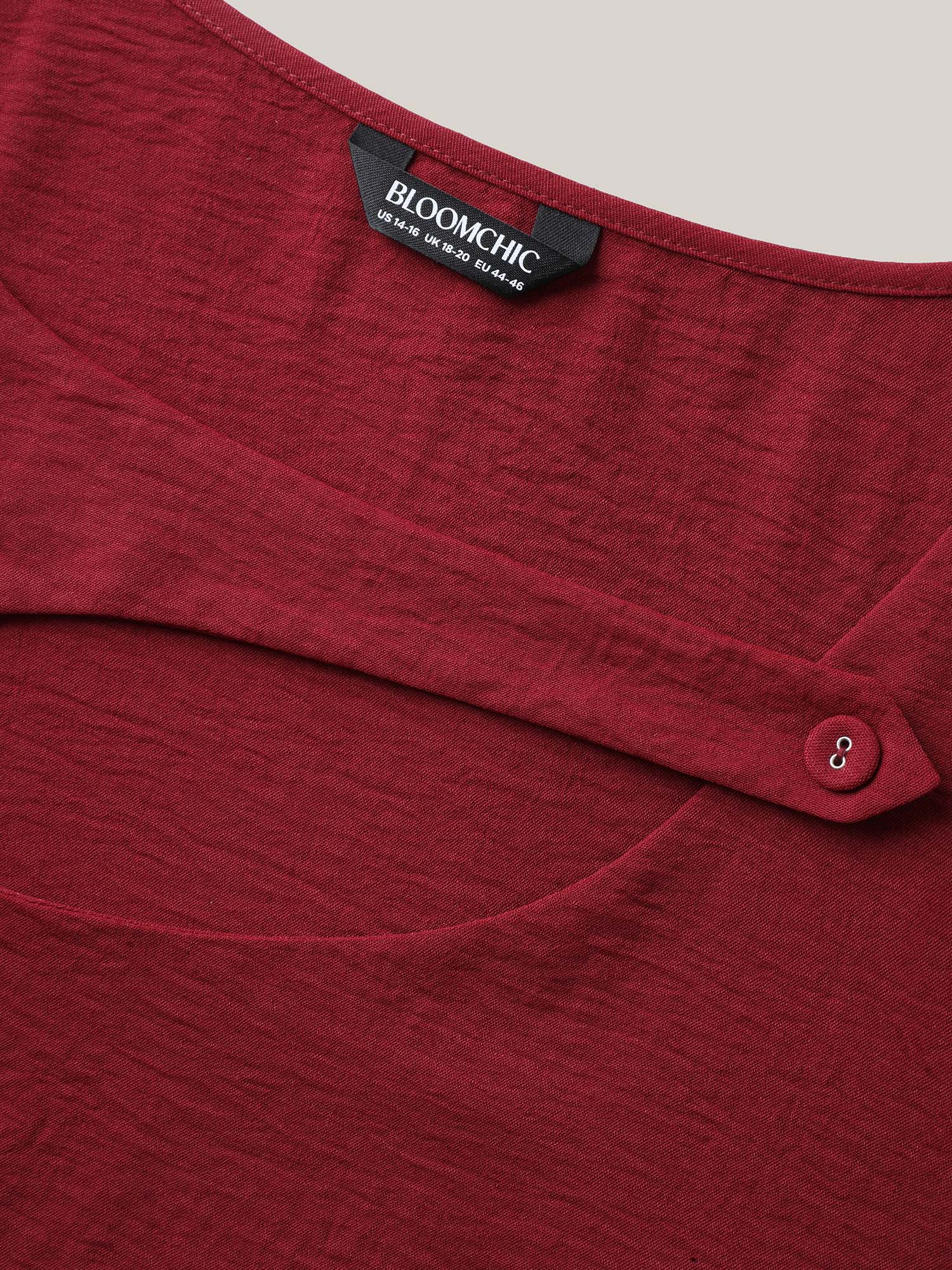 Asymmetrical Neckline Cut-Out Solid Tank Top